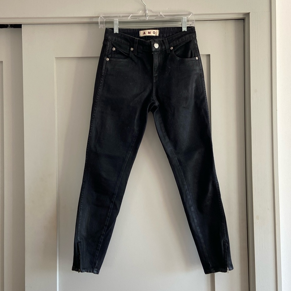 AMO black coated jeans Size 25